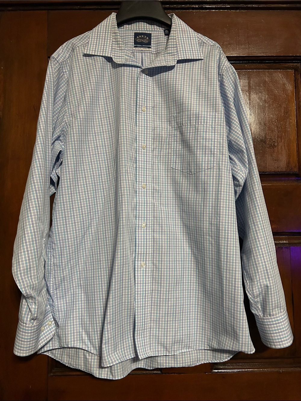 Classic Light Blue Check Dress Shirt